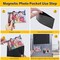 30 Pcs Magnetic picture frames for refrigerator 4x6-Magnetic photo frames,Black